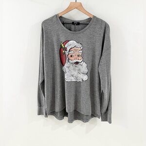 Modern Canvas ‘Santa Claus’ Pullover Sweatshirt Gray Size XXL